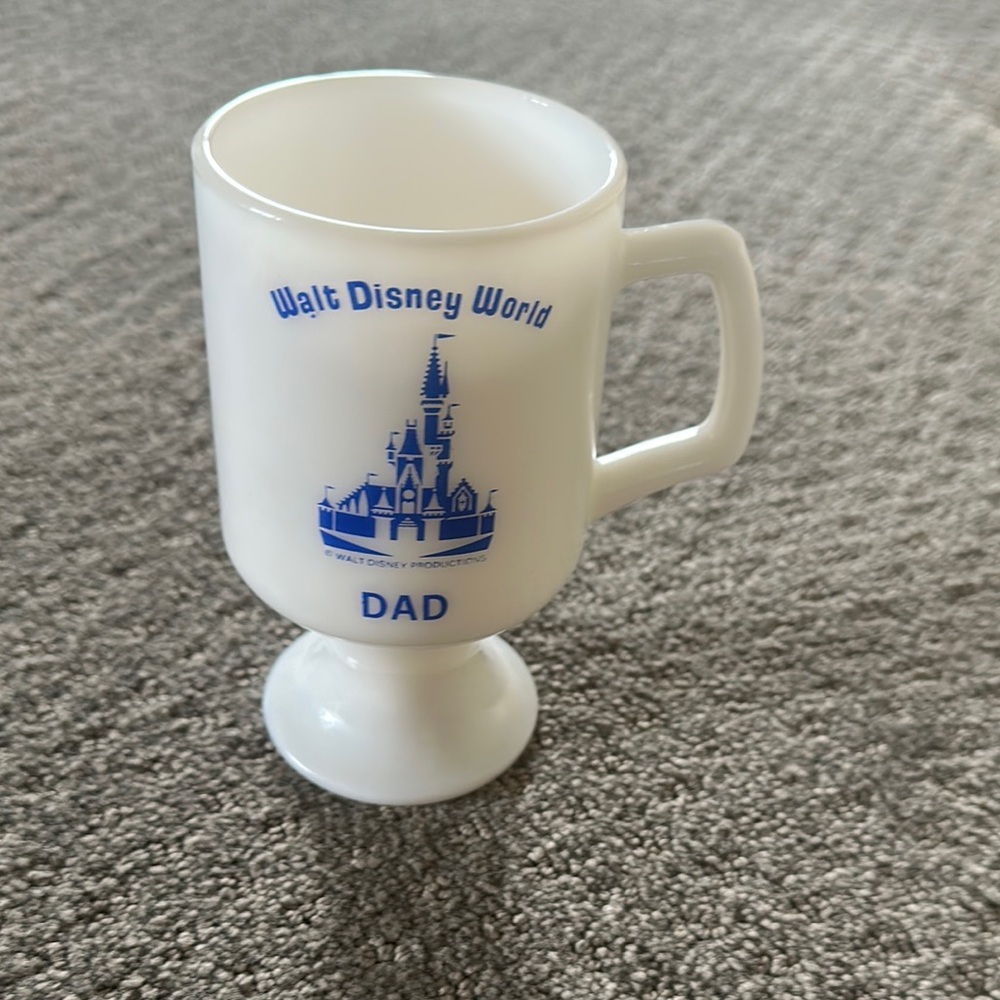 Disney White and Blue Castle Mug Pedestal Design